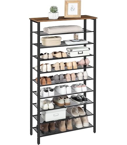 Amazon｜アンティーク調 シューズラック/下駄箱 【幅62cm】 スチール製